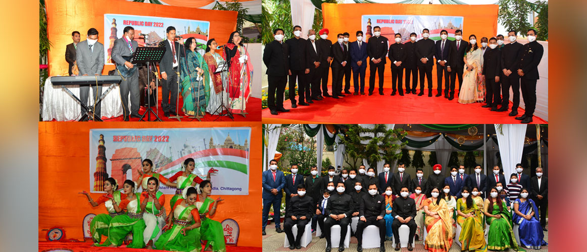  On the auspicious occasion of the 73rd Republic Day of India, a flag hoisting ceremony was held at Assistant High Commission of India, Chittagong on 26.1.2022. Here are the glimpses of the morning ceremony.